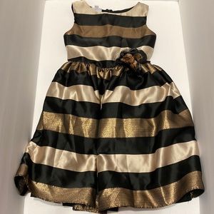 Little Girls Black & Gold FRAIS Dress